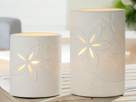 Veioze - Lampa Ellip Lucky Moments, portelan, alb, 17x20x9 cm