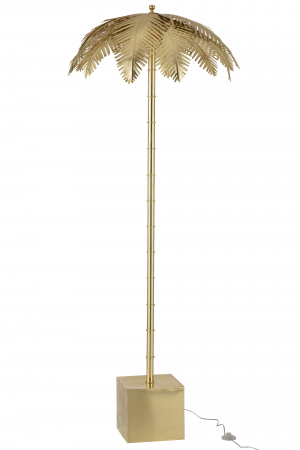 Lampadare - Lampadar Coconut Leaves, Metal/Fier, Auriu, 77x77x133 cm