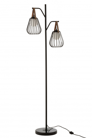 Lampadare - Lampadar Ignes, Metal/Fier, Negru, 46x28x161 cm