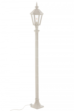 Lampadare - Lampadar Pole pentru exterior, Metal/Fier, Alb, 26x26x210 cm