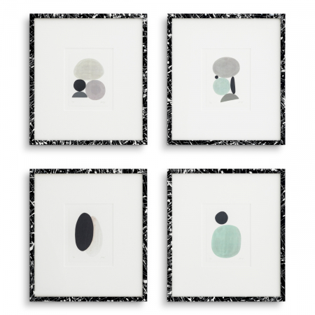 Tablouri - Lucrări de artă tiparite de Valentina Ravagni set de 4, Dims: W. 53 | D. 3 | H. 59 | per frame (CM)