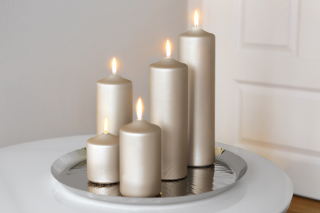 Lumanari - Lumanare Candle, Parafina, Gri, 10x8 cm