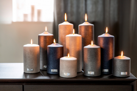 Lumanari - Lumanare Candle, Parafina, Gri, 10x8 cm