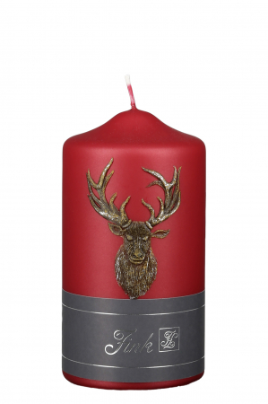 Lumanari - Lumanare Candle, Parafina, Rosu, 15x8 cm