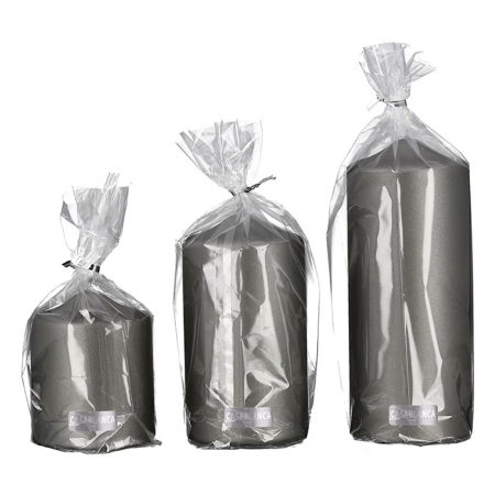 Lumanari - Lumanare decorativa, ceara, argintiu, 15x8 cm