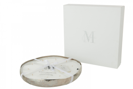 Lumanari parfumate si odorizante - Lumanare parfumata, Ceara, Argintiu, 36x36x5 cm