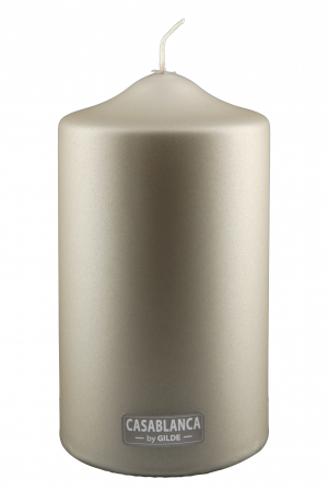 Lumanari - Lumanare Pilar, Ceara, Gri metalic, 15x8 cm