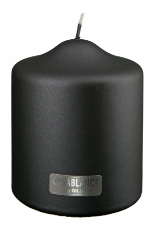 Lumanari - Lumanare Pilar, Ceara, Negru metalic, 10x8 cm