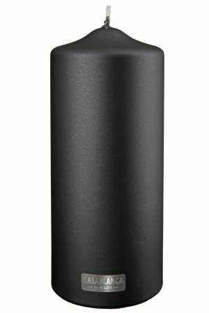 Lumanari - Lumanare Pilar, Ceara, Negru metalic, 20x8 cm