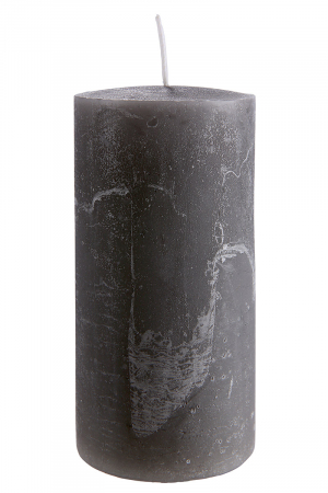 Lumanari - Lumanare Pillar, ceara, gri, 12x6 cm