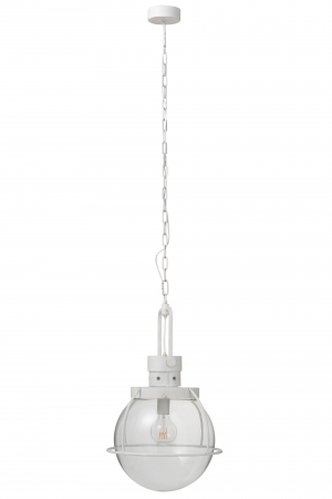 Lustre - Lustra Ball, Sticla/Metal/Fier, Alb, 40x40x180 cm