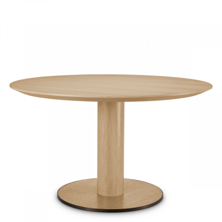 Mese dining - Masă dining, Astro, finisaj bronz, furnir din stejar, natur, Dims: Ø 132 | H. 76.5 (CM)