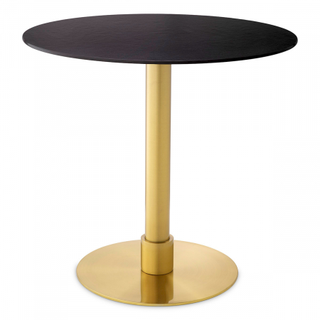 Mese dining - Masă dining, Terzo, finisaj alamă, Dims: Ø 80 | H. 76  (CM)