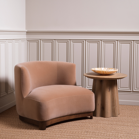 Masute - Masa laterala Papyrus furnir de stejar cald