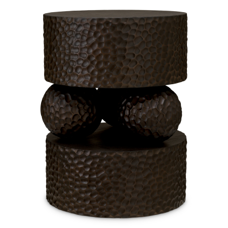 Masute - Masa laterala Thoren furnir de stejar abanos |Ø 45 | W. 47.5 | H. 80 cm 