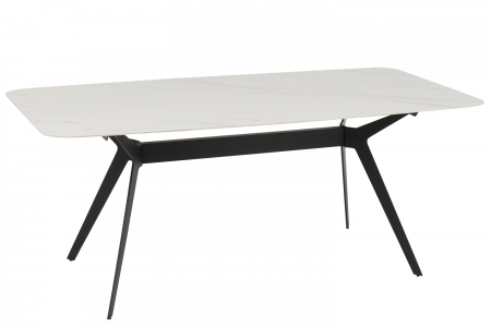 Mese dining - Masa Rectangle, Metal, Alb, 180x90x74 cm
