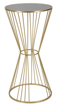 Mese dining - Masa Super, Fier/MDF/Oglinda, Auriu, 100x50x50 cm