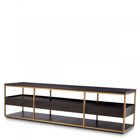 Mese TV - Masă TV, Parker L furnir drept stejar mocha, Dims: W. 220 | D. 55 | H. 61 (CM)