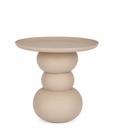 Masute - Masuta ALPA, metal, bej, 36x34 cm