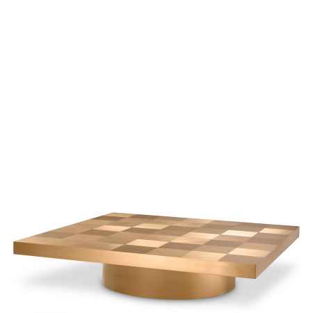 Masute - Măsuță de cafea, Laporte finisaj alama, Dims: L. 134 | W. 134 | H. 30 (CM)