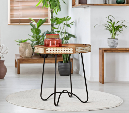 Masute - Masuta Fuji, Fier/MDF, Multicolor, 60.5x60x60 cm