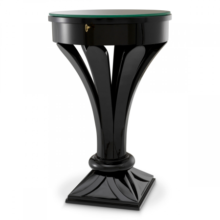 Masute - Măsuță laterală, Aswan negru, Dims: Ø 50 | H. 78.5  (CM)