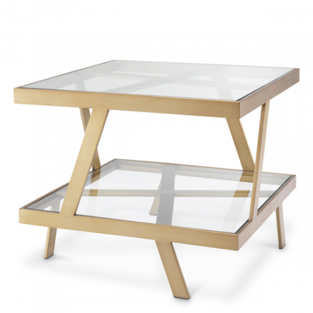 Masute - Măsuță laterală, Billinghurst finisaj alamă, Dims: L. 60 | W. 60 | H. 50.5 (CM)