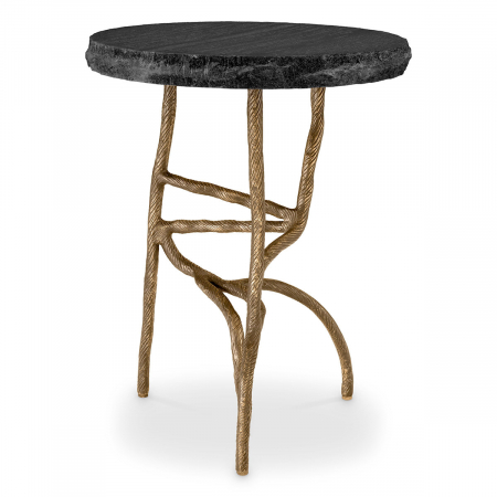 Masute - Măsuță laterală, Dreyfus finisaj vintage din alama, Dims: Ø 45.5 | H. 58 (CM)