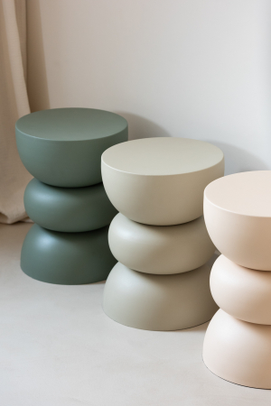 Masuta laterala/taburet, Lise, ivoire, 32x43.5