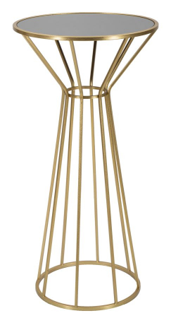 Masute - Masuta Simple New, Fier/MDF/Oglinda, Auriu, 100x50x50 cm