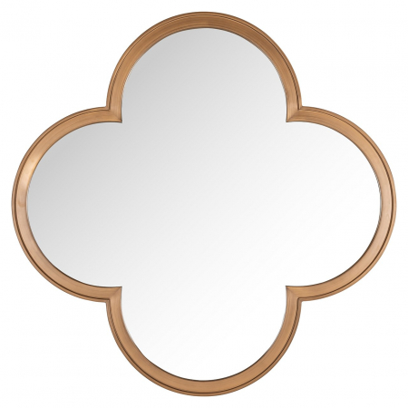 Oglinzi - Oglindă Lowen (Auriu periat), Dims: 100.0 x 100.0 x 4.0 cm