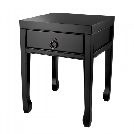 Noptiere - Noptieră, Chinese cu finisaj negru cerat, Dims: L. 40 | W. 40 | H. 53 (CM)