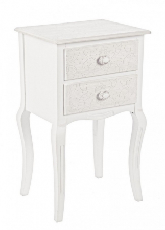 Noptiere - Noptiera CLORINE, lemn, alb, 41x33.5x68cm