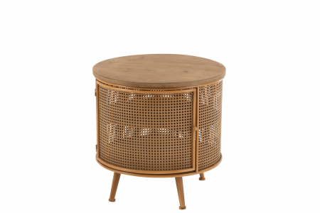 Noptiere - Noptiera Round, Metal, Maro, 60x60x59 cm