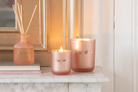 Lumanari parfumate si odorizante - Odorizant, Ceara, Roz, 8.5x8.5x23.5