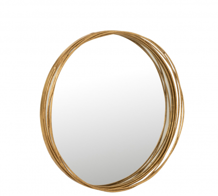 Oglinzi - Oglinda Aurora, Metal, Auriu, 61x61x7.5 cm