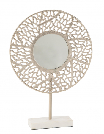 Oglinzi - Oglinda Coral, Metal, Champagne, 36x10x50 cm