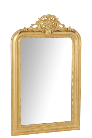 Oglinzi - Oglinda de perete din lemn Ema, auriu