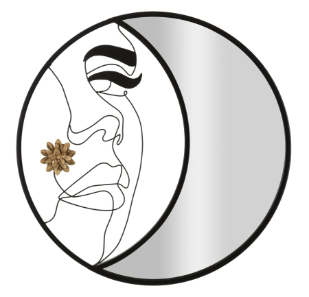 Oglinzi - Oglinda de perete Melly cm ø 80x3,8 (dimensiunea oglinzii cm 27x76)