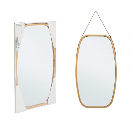 Oglinzi - Oglinda Desy Ovala din Bambus cu Rama 43,5X77