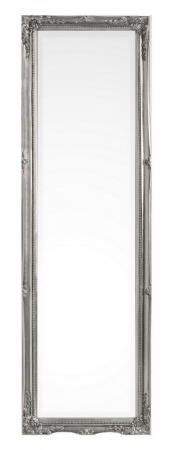Oglinzi - Oglinda dreptunghiulara, Rama din lemn, Gri, 36x3x126 cm