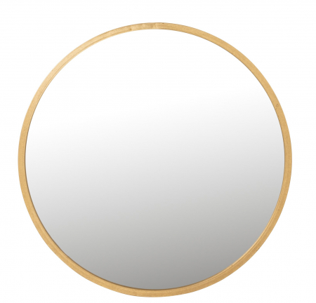 Oglinzi - Oglinda Mona, Metal, Auriu, 80x80x2 cm