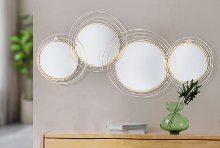 Oglinzi - Oglinda, „Quadro”, Sticla, aurie, PU 2, L. 2 cm, l. 88 cm, H 40 cm