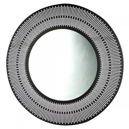 Oglinzi - Oglindă, rotundă, Como, Oglindă din sticlă, negru, PU 1, L. 2 cm, D. 76 cm