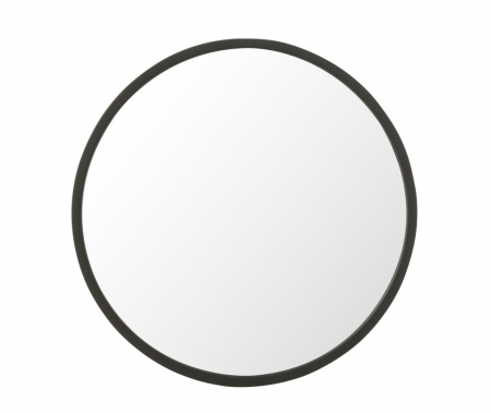 Oglinzi - Oglinda Round Matt, Metal, Negru, 40x40x2.5 cm