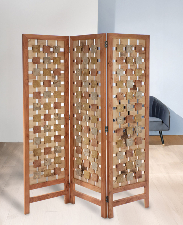 Paravan - Paravan, "Patrat", Lemn, culori naturale, PU 1, L. 2,5 cm, L. 147 cm, H 179 cm