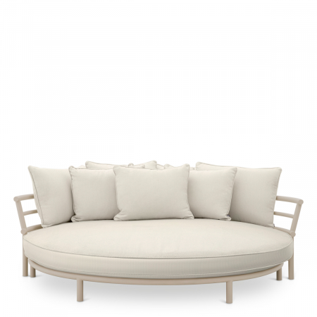 Toate produsele - Pat de exterior Laguno nisip off-white/gri, Dims: Ø 210 | D. 113 | H. 85 (CM)