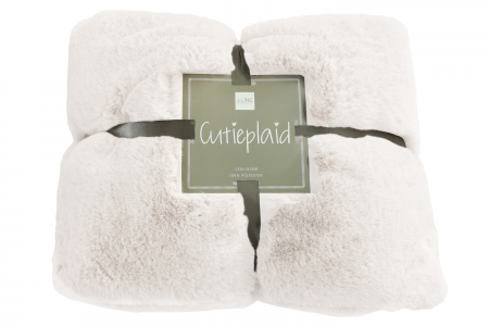 Paturi si cuverturi - Patura Cutie, Fibre textile, Alb, 180x130x3 cm