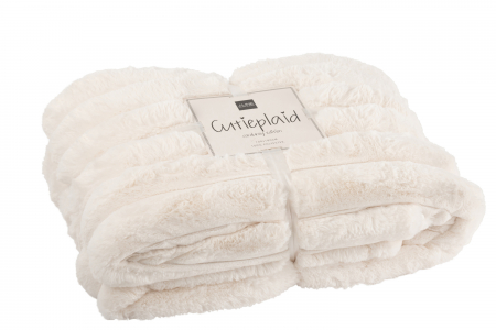 Paturi si cuverturi - Patura mare, velur poliester, alb