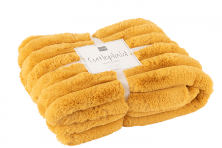 Paturi si cuverturi - Patura mare, velur poliester, ocru